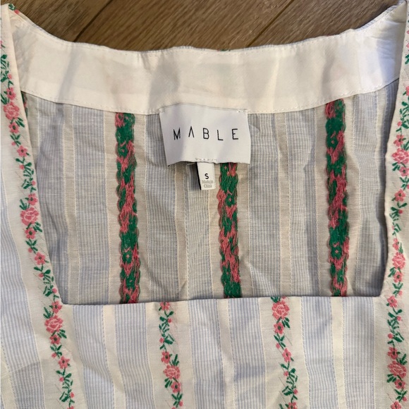 MABLE High Waist Floral Striped Shorts & Crop Top Set - Picture 2 of 5